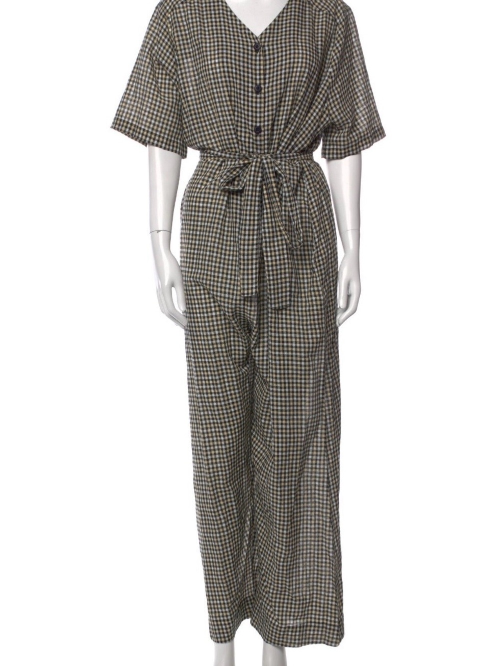Ace & Jig Checked Tie-Waist Jumper